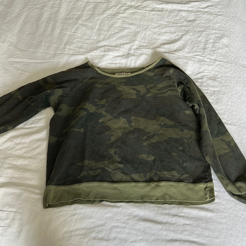 Camouflage sweatshirt by Textile by Elizabeth and James